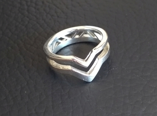 Tri-Ring in Fine Detail Polished Silver