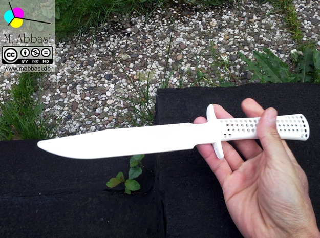 Training Knife (29cm) in White Natural Versatile Plastic