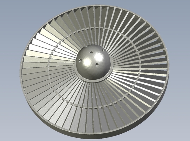 Ø19mm jet engine turbine fan A x 1 in Tan Fine Detail Plastic