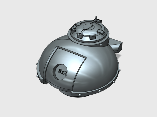 Phobos Battle Tank: Base Turret (Convertible) in Tan Fine Detail Plastic