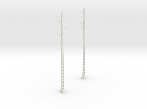 tapered lattice cat pole span_2PHASE_2-3PHASE in White Natural Versatile Plastic