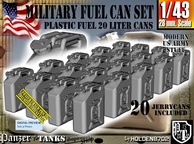 1/43 Military Fuel Can Set201 in Tan Fine Detail Plastic
