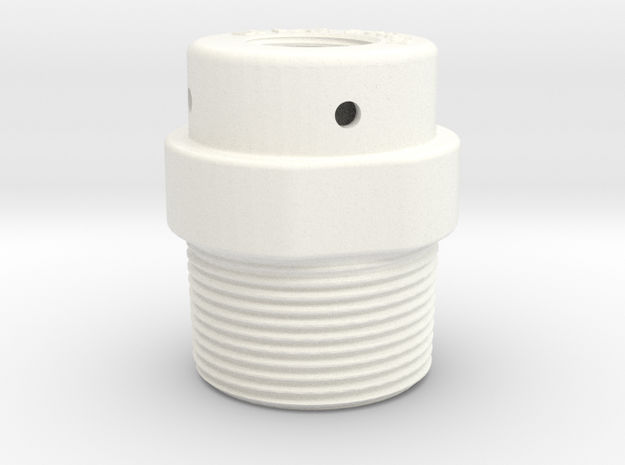 DeckFill Fitting in White Processed Versatile Plastic