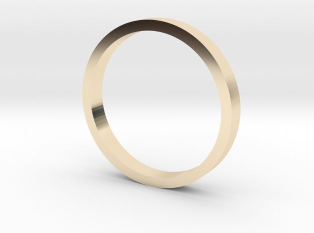 Flat band (various sizes) - 2mm wide in 14K Yellow Gold: 3 / 44