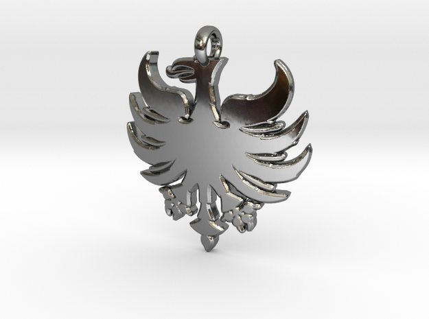 Heerlen-pendant 3cm in Fine Detail Polished Silver
