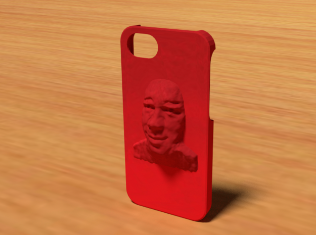 Face Iphone 5 Case in Red Processed Versatile Plastic