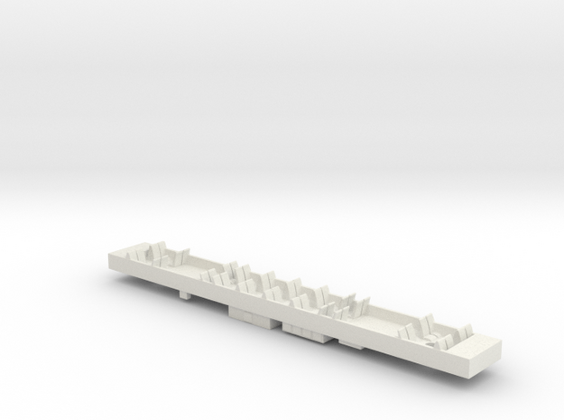 NSDC - Siemens T Car Dummy Chassis - N Scale in White Natural Versatile Plastic