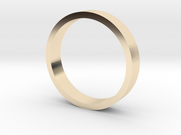 Flat band (various sizes) - 3mm wide in 14K Yellow Gold: 3 / 44
