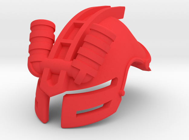 Glatorian Helmet 1 in Red Processed Versatile Plastic
