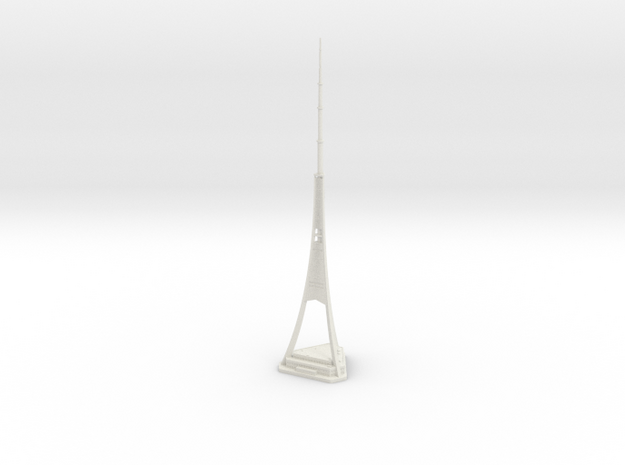 Riga Radio & TV Tower (1:2000) in White Natural Versatile Plastic