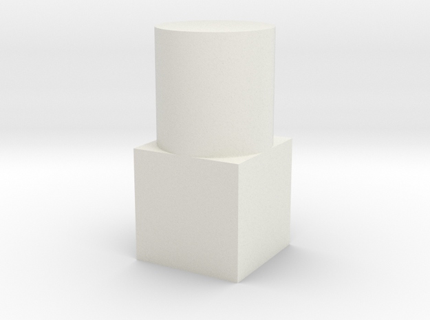 Large Geometric Object for Testing Finishes in White Natural Versatile Plastic