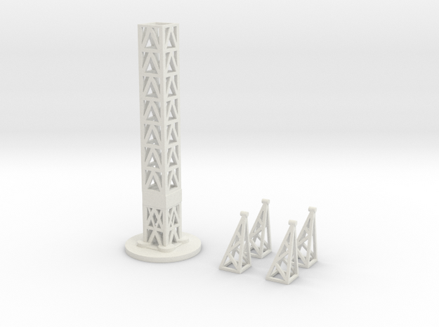 Power Line - Tower Kit  in White Natural Versatile Plastic