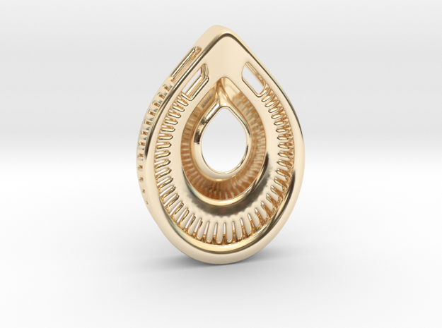 A drop. Pendant in 14k Gold Plated Brass