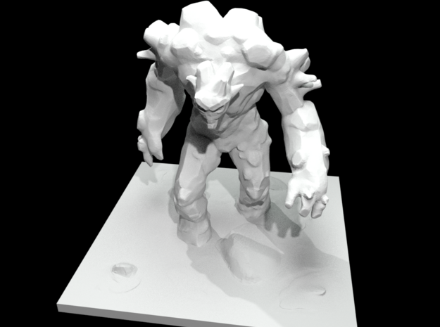 Earth Elemental / Golem in White Natural Versatile Plastic