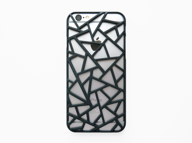 iPhone 6 / 6S case_Triangles in Black Natural Versatile Plastic