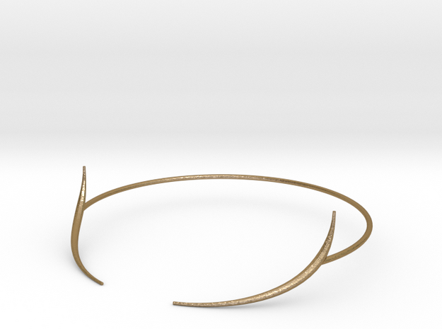 Curved Tusk in Polished Gold Steel