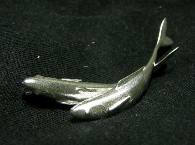 Fish Duo 2 in Natural Silver