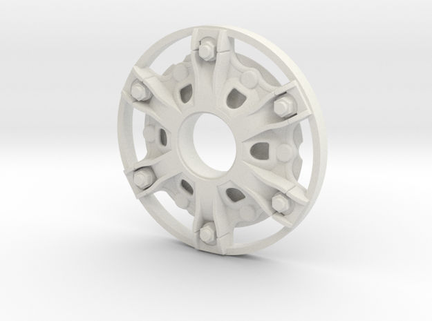 Disk-wheel-5mm in White Natural Versatile Plastic