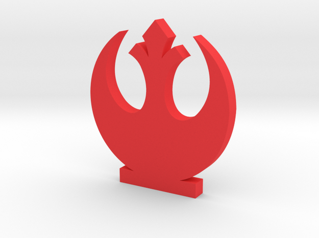 Rebel Alliance Symbol in Red Processed Versatile Plastic