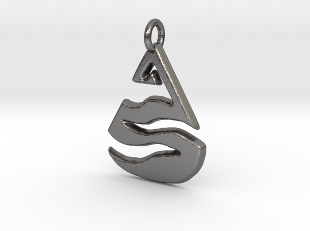 Leven Charm in Polished Nickel Steel