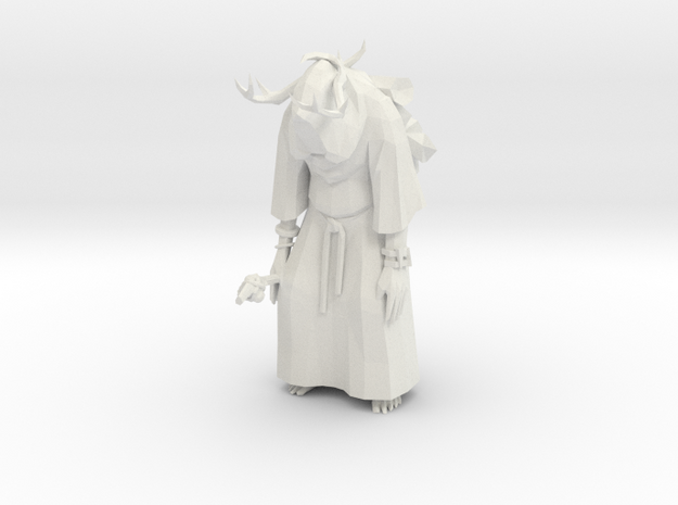 Tribal Eldar in Robe  in White Natural Versatile Plastic