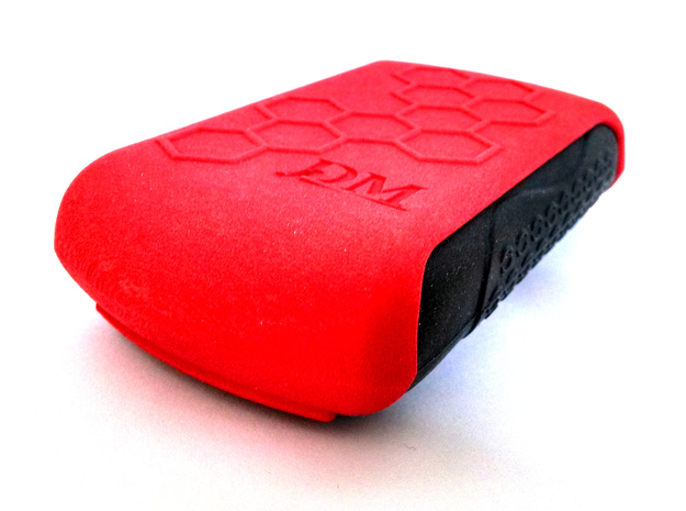 Protective Cover for OmniPod PDM - Honeycomb in Red Processed Versatile Plastic: Medium