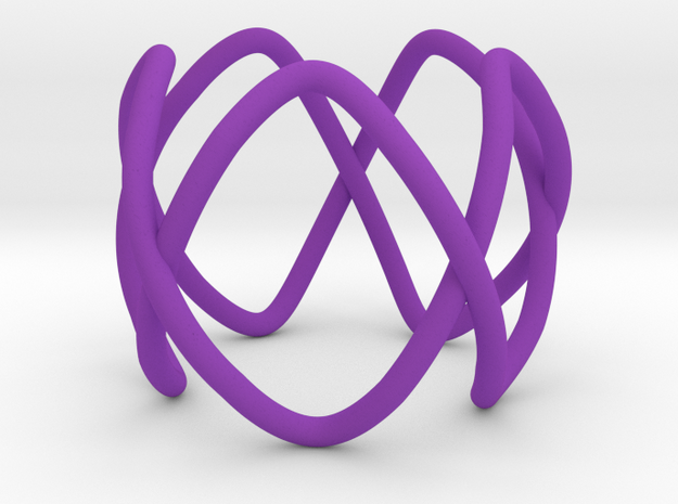 Pentafoil as a 5-fold cover of the unknot in Purple Processed Versatile Plastic