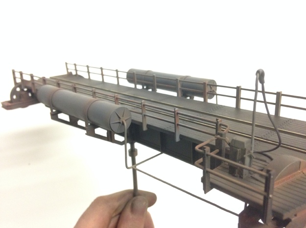 Locomotive turntable bridge for N in Tan Fine Detail Plastic