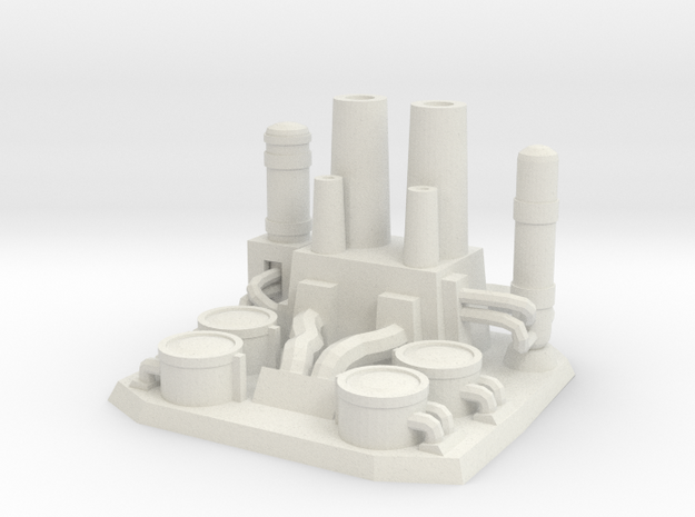 The gas refinery plant in White Natural Versatile Plastic