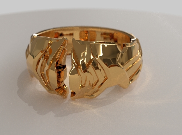 Angelic Ring in 14k Gold Plated Brass: 4 / 46.5