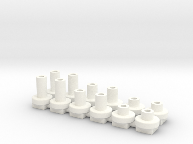 topes de H4x 2, 4 y 6mm in White Processed Versatile Plastic