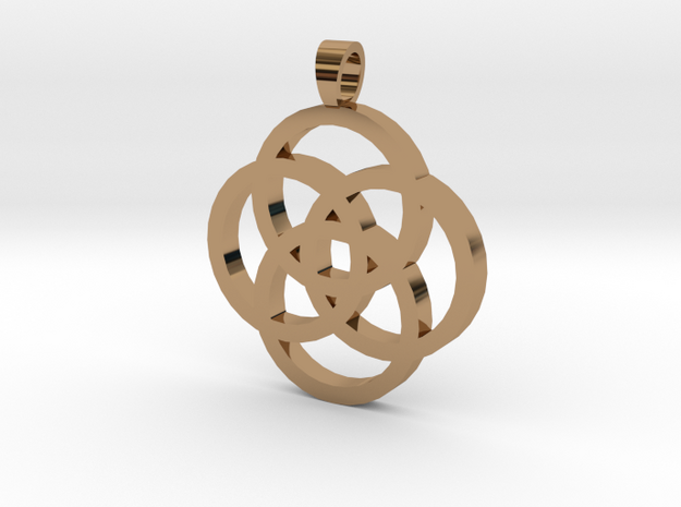 Rosette [pendant] in Polished Brass