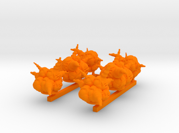 x6　blast markers in Orange Processed Versatile Plastic