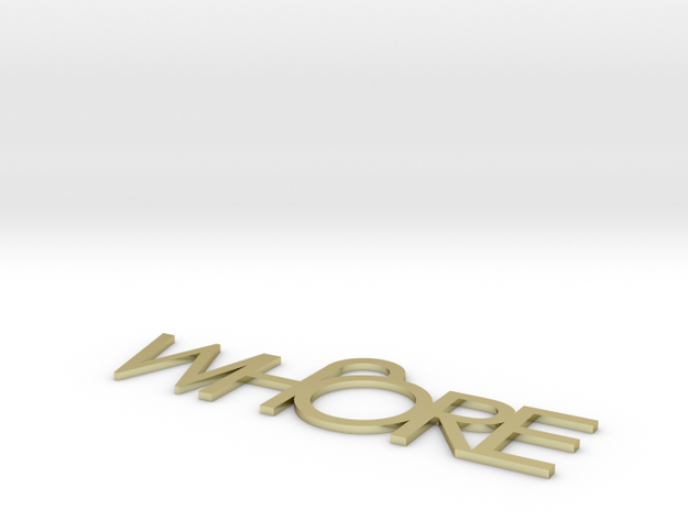 Whore Pendant in 18k Gold Plated Brass