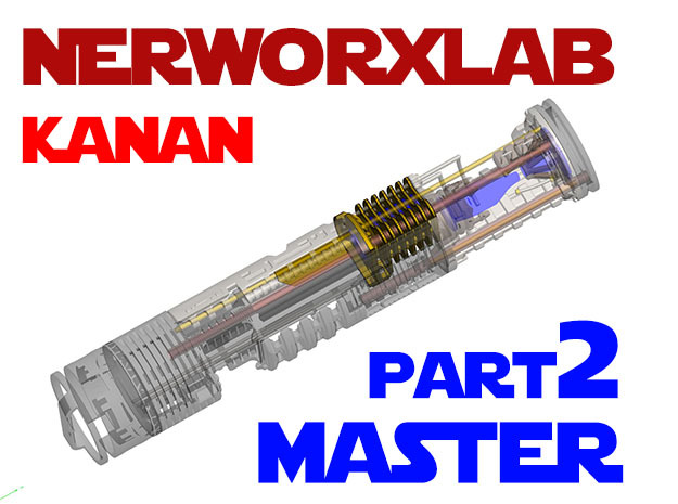 NWL Kanan - Master Part2 Lightsaber Chassis in White Natural Versatile Plastic