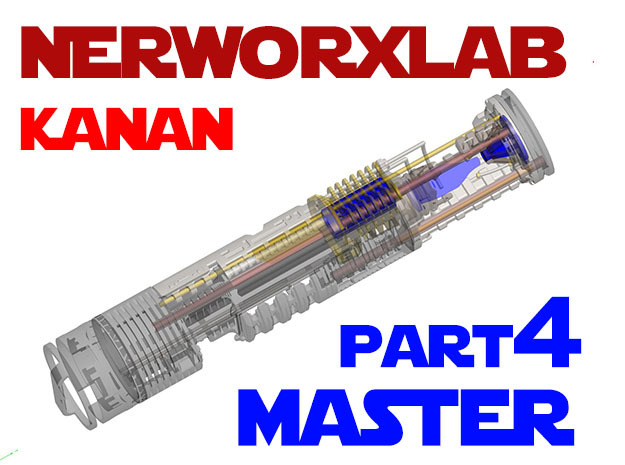 NWL Kanan - Master Part4 Lightsaber Chassis in Clear Ultra Fine Detail Plastic