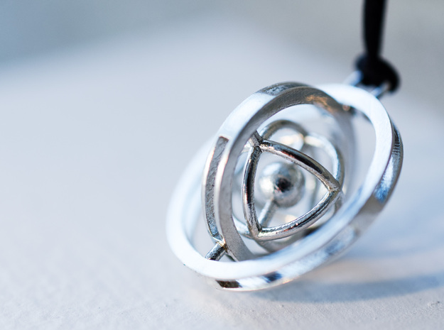 Double Rotating Planet - Time turner inspired in Natural Silver (Interlocking Parts)