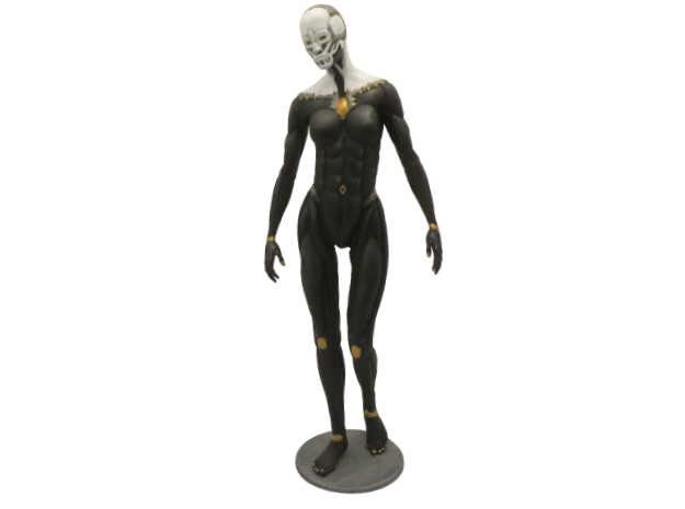 Female form robotic anatomy 20cm in White Natural Versatile Plastic