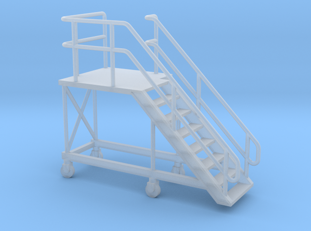 1:72 Train Access Stairs Stairs Right in Tan Fine Detail Plastic