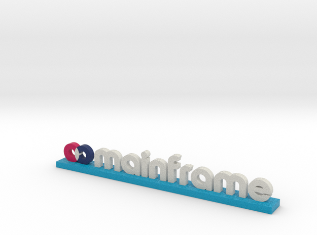 Mainframe Logo Blue in Full Color Sandstone