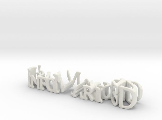 3dWordFlip: InfoMario 3D/977 117 642 in White Natural Versatile Plastic