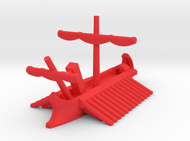 1/1200 Roman Corvus Trireme in Red Processed Versatile Plastic: Extra Small