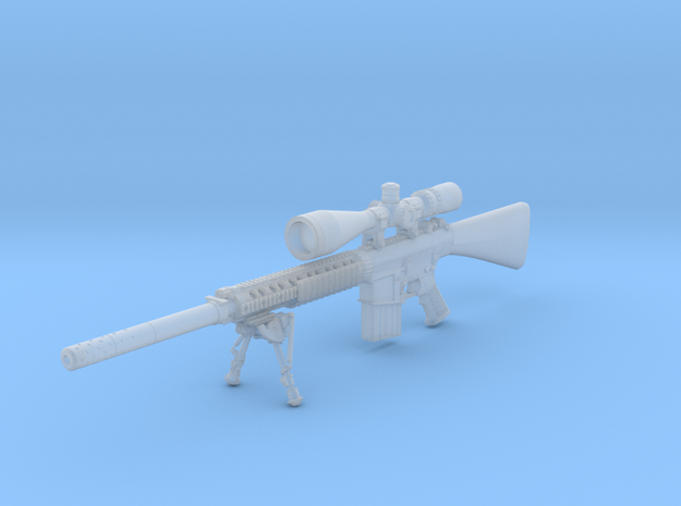1/16th K11 with bipod suppressor and hunter scope in Smooth Fine Detail Plastic