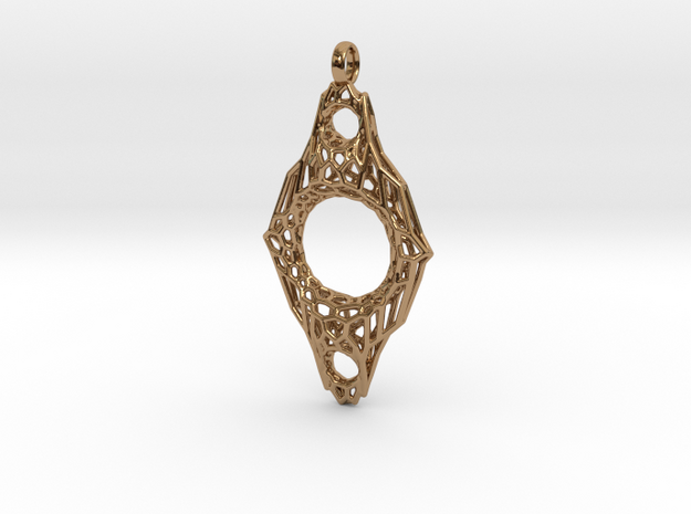 Mesh 8 Pendant in Polished Brass
