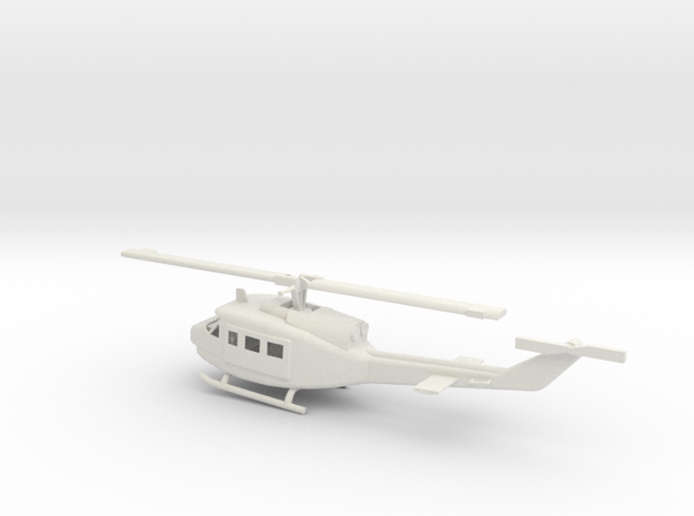 1/87 Scale UH-1J Model  in White Natural Versatile Plastic