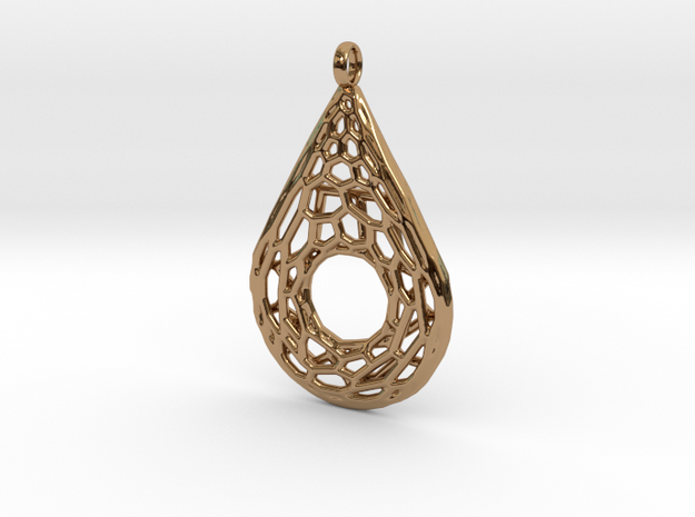 Drop Mesh 1 Pendant in Polished Brass