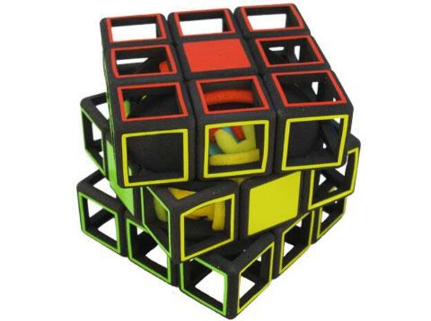 Slice Gear Cube in White Natural Versatile Plastic
