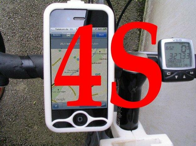 iPhone 4S bike mount assembly 1 1/4" in White Natural Versatile Plastic