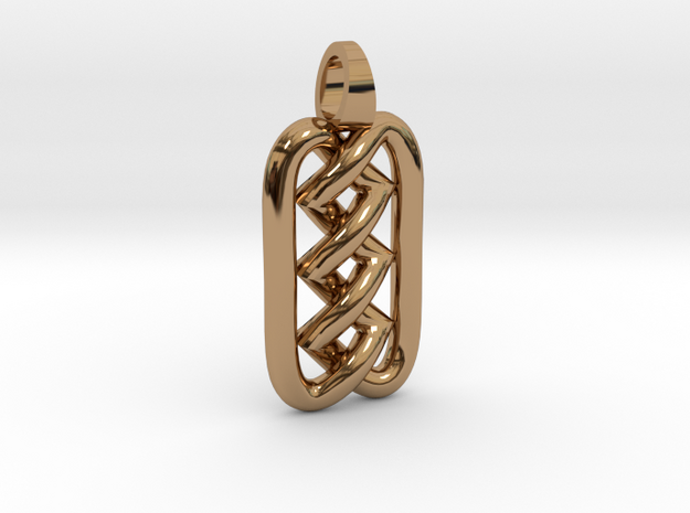 Zigzag knot [pendant] in Polished Brass