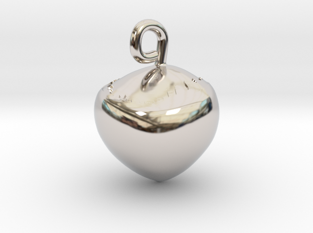 Hazelnut jewel in Rhodium Plated Brass